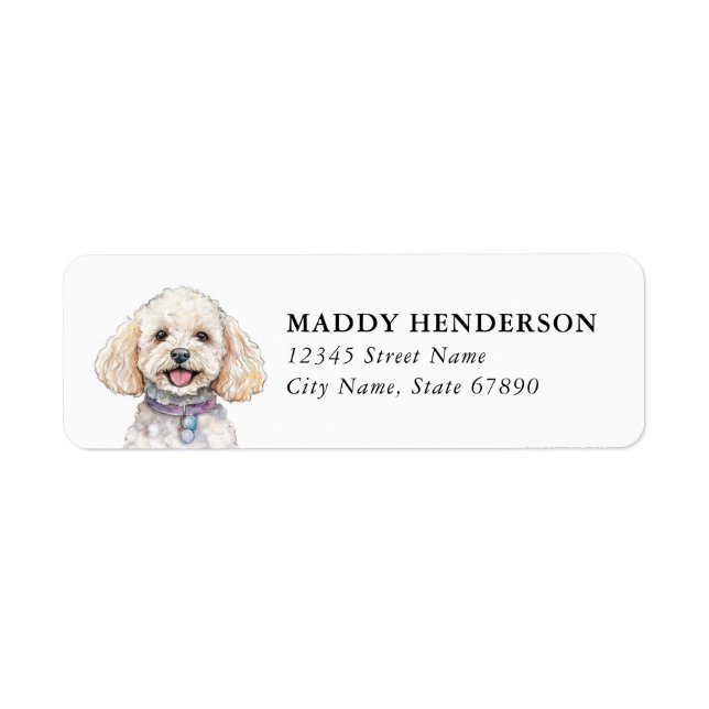 Toy Poodle Return Address Labels  (Front)