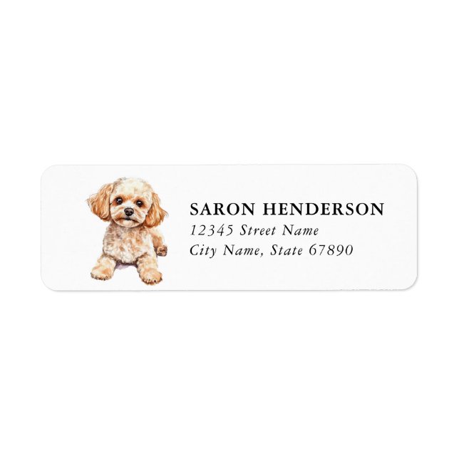 Toy Poodle Return Address Labels (Front)
