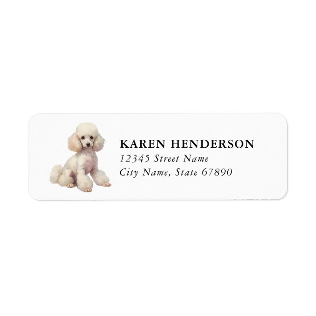 Toy Poodle Return Address Labels  (Front)
