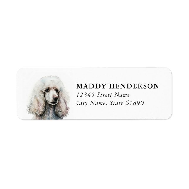 Toy Poodle Return Address Labels  (Front)