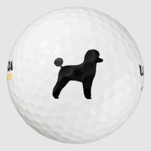 Toy Poodle Silhouette Golf Balls