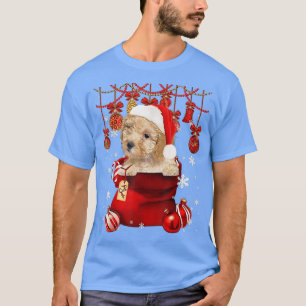 Toy Poodle Snow Ball Dog in Pocket Bag Winter Chr T-Shirt