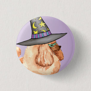 Toy Poodle Witch 3 Cm Round Badge