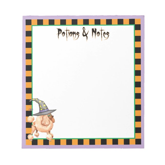 Toy Poodle Witch Notepad (Front)