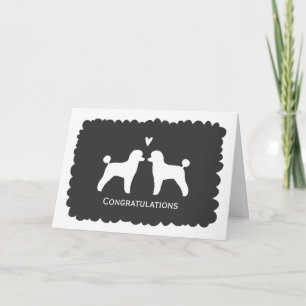 Toy Poodles Wedding Congratulations Card