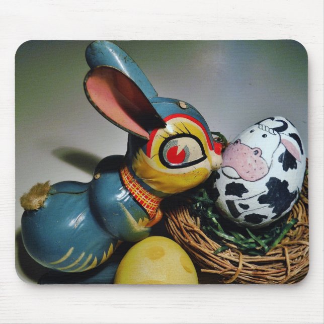 Toy Rabbit and  cow egg Mouse Mat (Front)