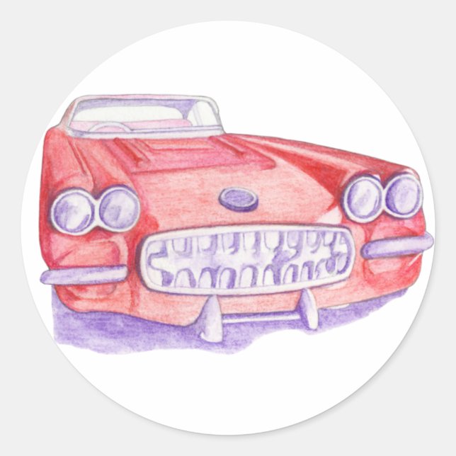 Toy Red Car Sticker (Front)