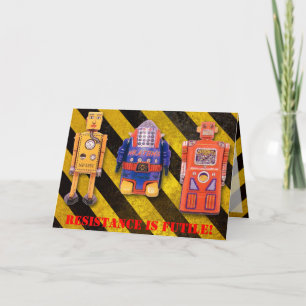 Toy Robot Custom Birthday Card