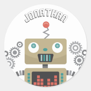 Toy Robots Classic Round Sticker