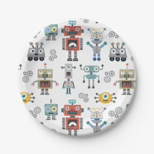 Toy Robots Paper Plate