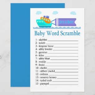 Toy Ship Baby word scramble game