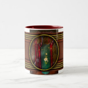 Toy - Sled - Fun memories with my sled Two-Tone Coffee Mug