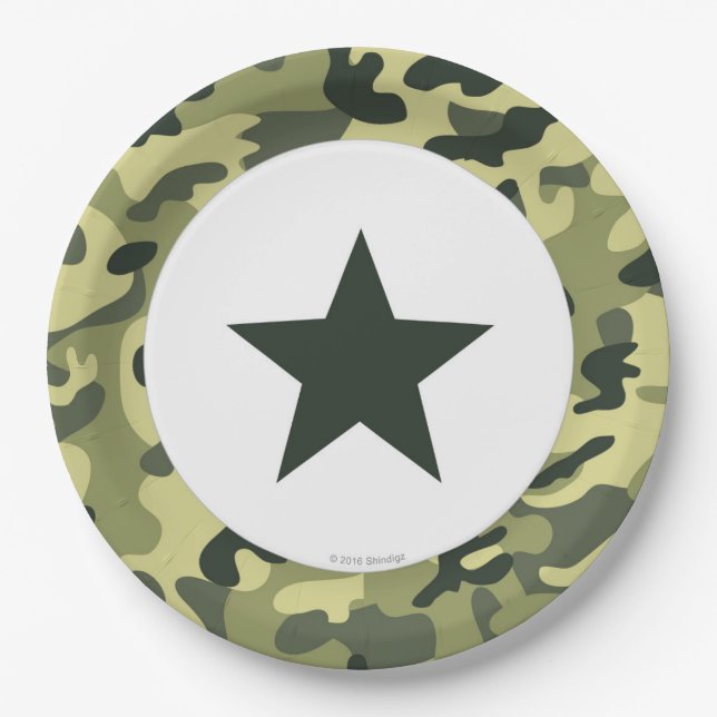 Toy Soldier Army Paper Dinner Plate (Front)