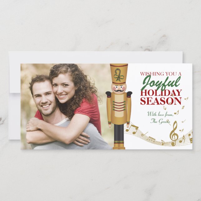 Toy Soldier Christmas Holiday Greeting Photo Cards (Front)