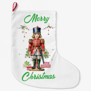 Toy Soldier Christmas Tree Large Christmas Stocking
