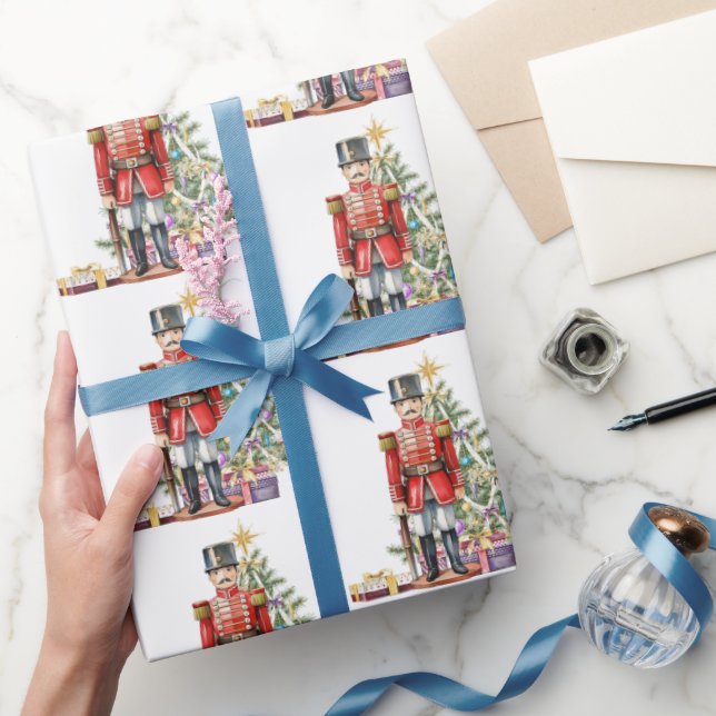 Toy Soldier Christmas Tree Wrapping Paper (Gifting)