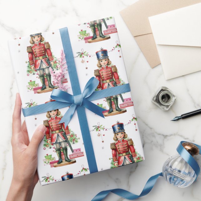 Toy Soldier Christmas Tree Wrapping Paper (Gifting)