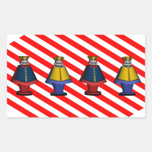Toy Soldier Generals Rectangular Sticker
