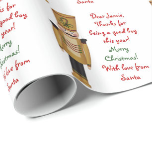 Toy Soldier Letter from Santa Christmas Xmas Wrapping Paper