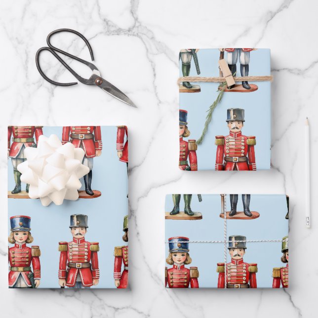 Toy Soldier pattern Wrapping Paper Sheet (Front)