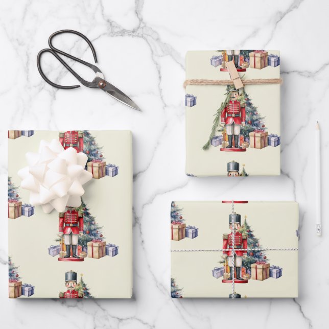 Toy Soldier pattern Wrapping Paper Sheet (Front)