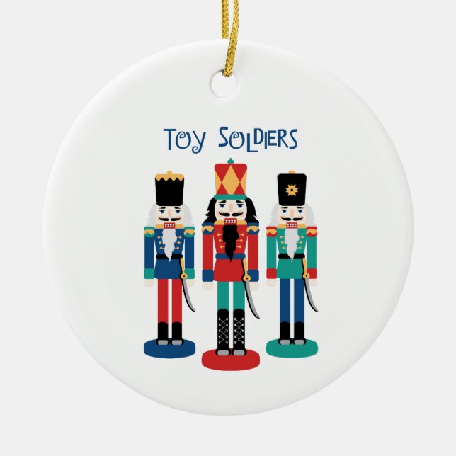 Toy Soldiers Ceramic Tree Decoration (Front)
