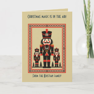 Toy Soldiers Nutcracker Nordic Christmas Minimal  Card