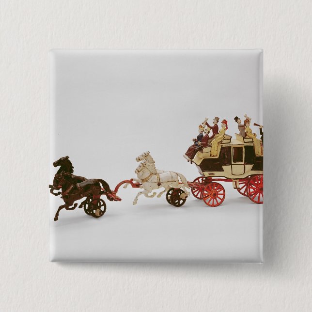 Toy stagecoach 15 cm square badge (Front)