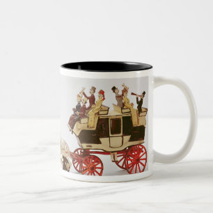 Toy stagecoach Two-Tone coffee mug