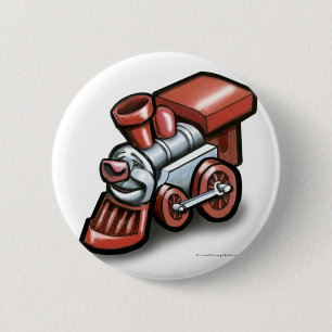 Toy Train 6 Cm Round Badge