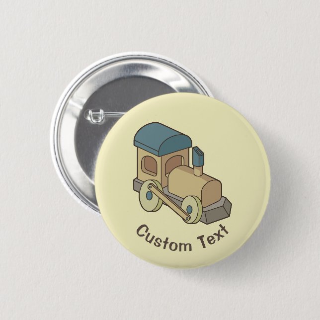 Toy Train 6 Cm Round Badge (Front & Back)