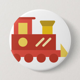 toy train 7.5 cm round badge