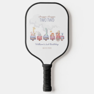 Toy Train All Aboard Birthday invite, Zoo Animals Pickleball Paddle