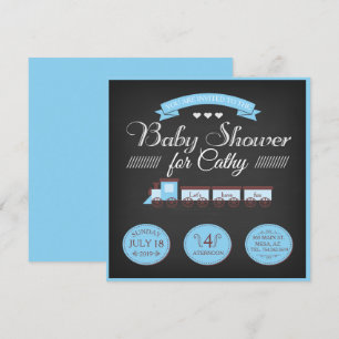 Toy Train Baby Shower Invite