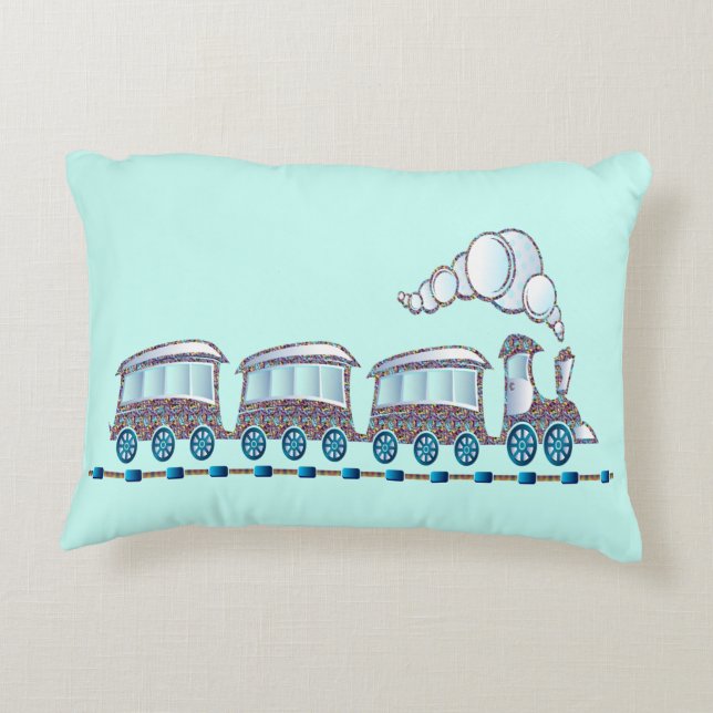 Toy Train Decorative Cushion (Back)