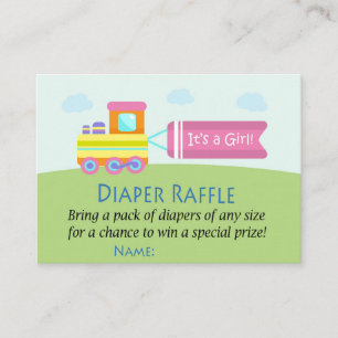 Toy train Diaper Raffle Tickets