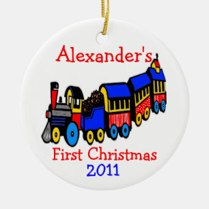 Toy Train-First Christmas-Personalise It Ceramic Tree Decoration