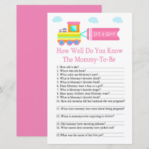 Toy Train How well do you know baby shower game