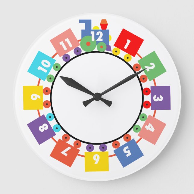 Toy Train Large Clock (Front)