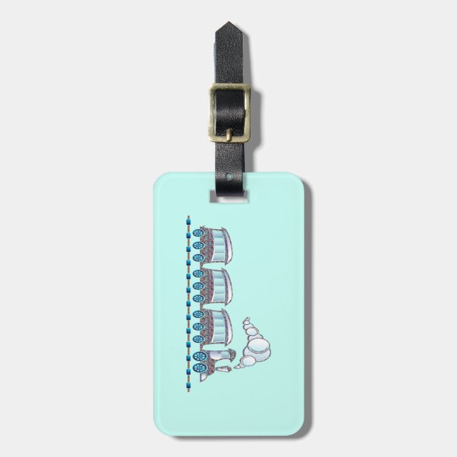 Toy Train Luggage Tag (Front Vertical)