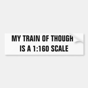 Toy train of thought bumper sticker