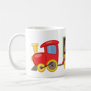Toy Train Toddler Boy Birthday Blue Coffee Mug