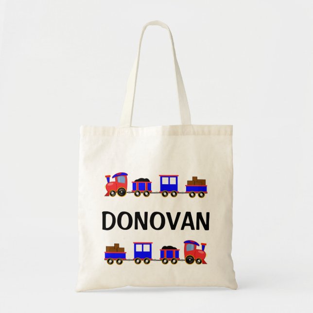 Toy Train Tote Bag (Front)