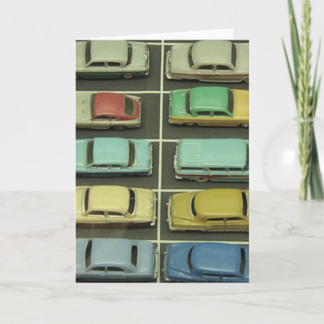 Toy Vintage Cars Greeting Card (Front)