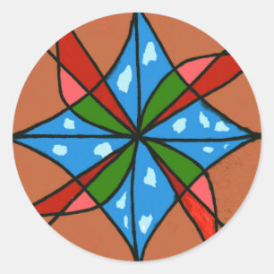 "Toy Windmill" Abstract Design Sticker