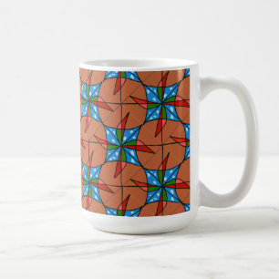 "Toy Windmill Tiled" Abstract Design Mug