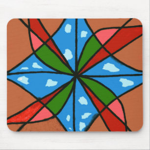 "Toy Windmills" Abstract Design Mousepad