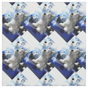 Toy wolves fabric