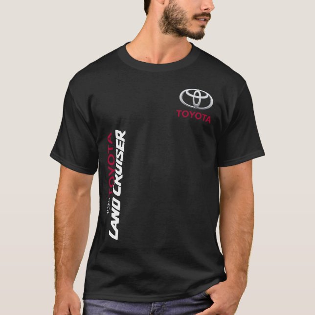 toyato land cruiser toyato black and white car T-Shirt (Front)