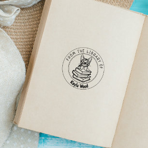 Toyger Cat, Book From the Library Of   Rubber Stamp